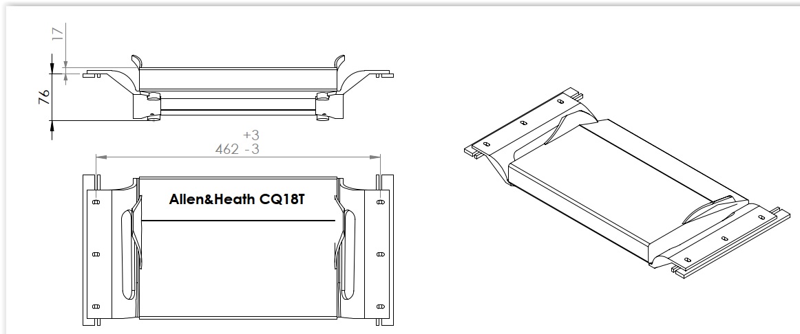 Uchwyt do Allen & Heath CQ12T Rack 19" - Image 3