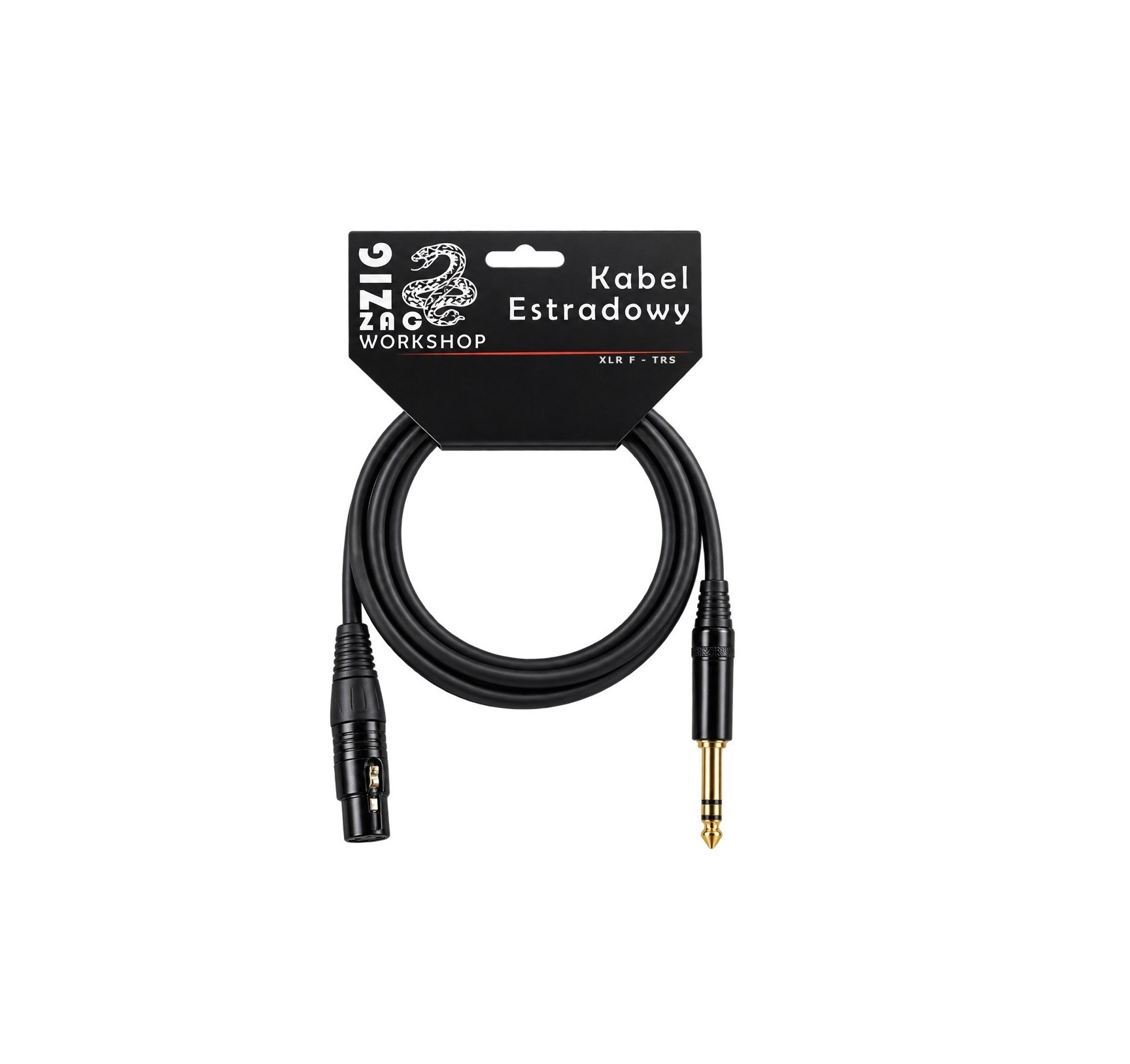 Kabel XLR F żeński – TRS Jack 6,3 mm, zbalansowany, profesjonalny XLR-TRS
