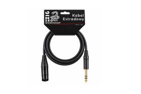 Kabel XLR M męski – TRS Jack 6,3 mm, zbalansowany, profesjonalny XLR-TRS