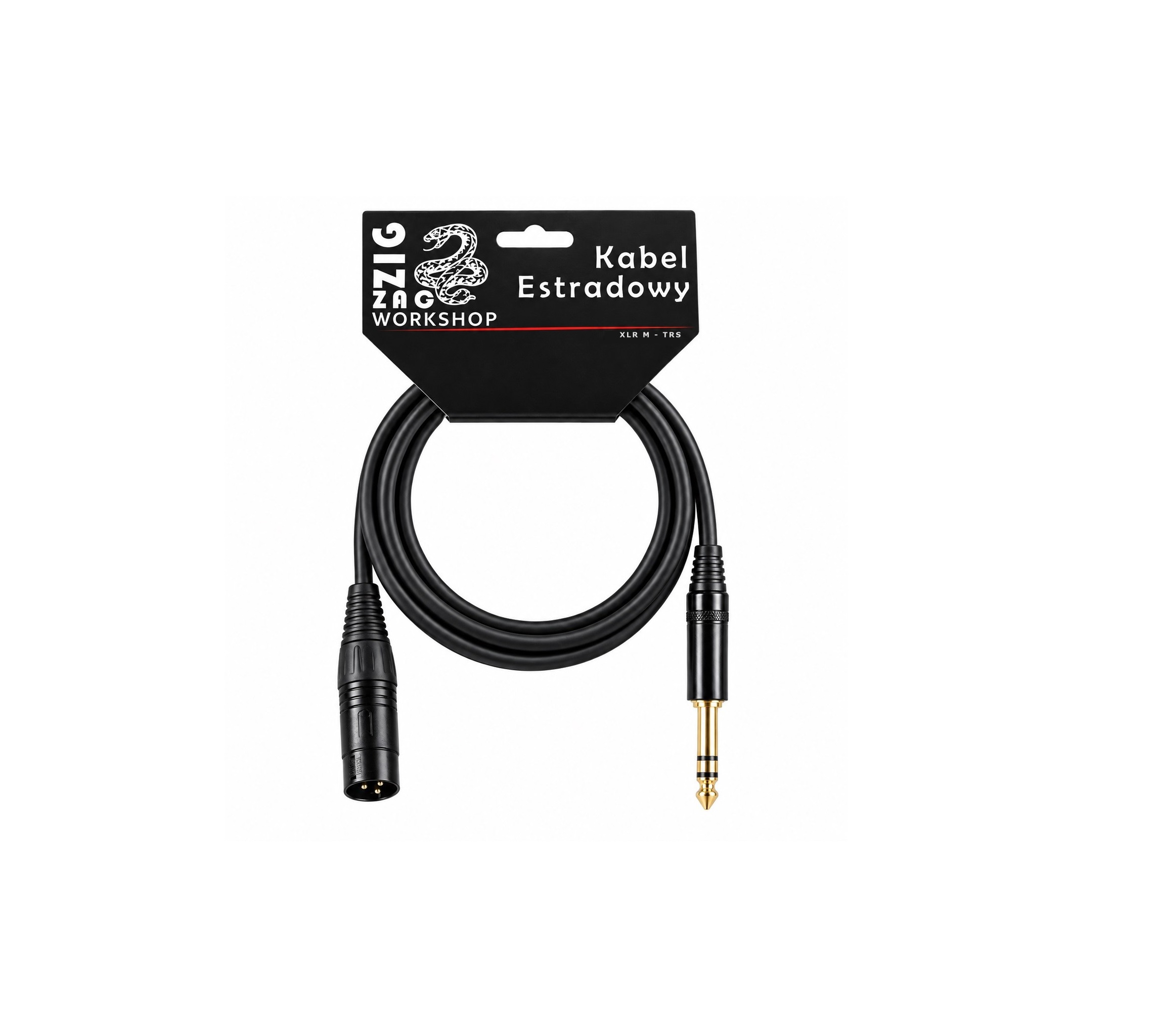 Kabel XLR M męski – TRS Jack 6,3 mm, zbalansowany, profesjonalny XLR-TRS