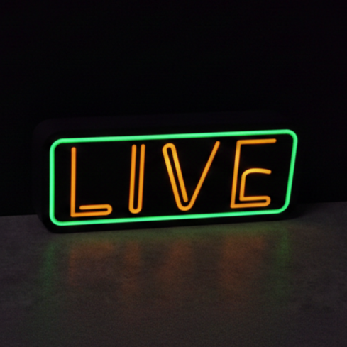Dekoracyjna lampka LED - LIVE - 25cm znak - Image 3
