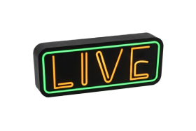 Dekoracyjna lampka LED - LIVE - 25cm znak