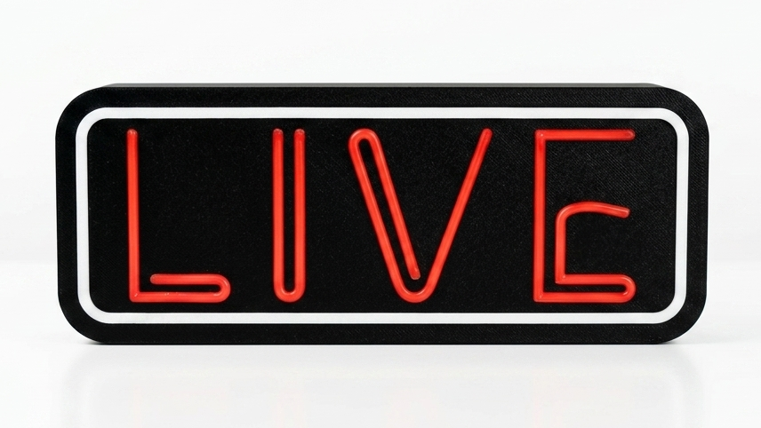 Dekoracyjna lampka LED - LIVE - 25cm znak - Image 6