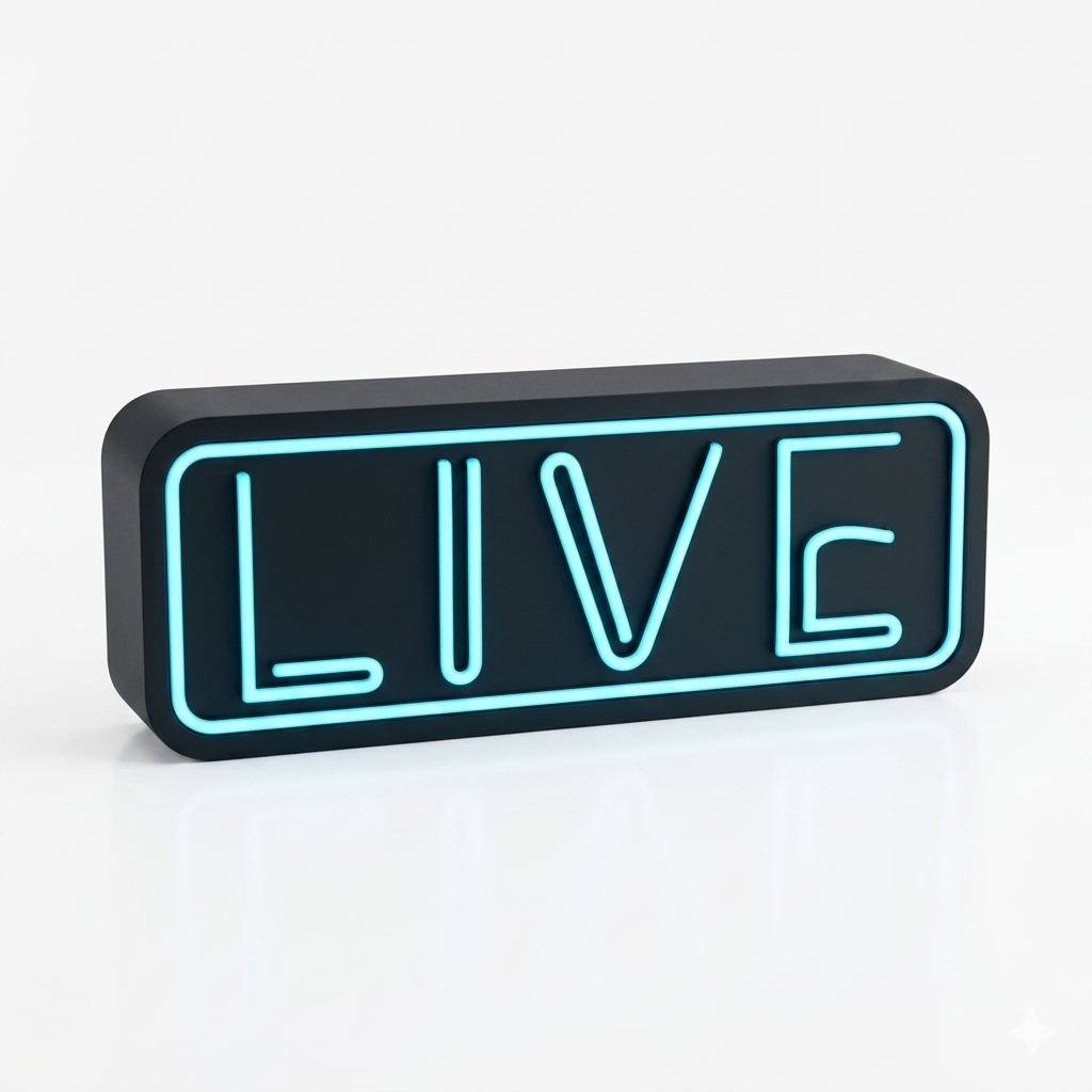 Dekoracyjna lampka LED - LIVE - 25cm znak - Image 14