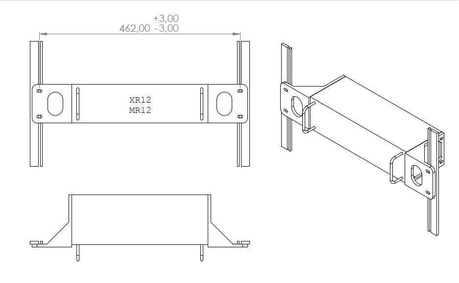 Rackmount do Behringer XR12 SD8 MR12 Rack 19" - licujące, z przetoką - Image 4