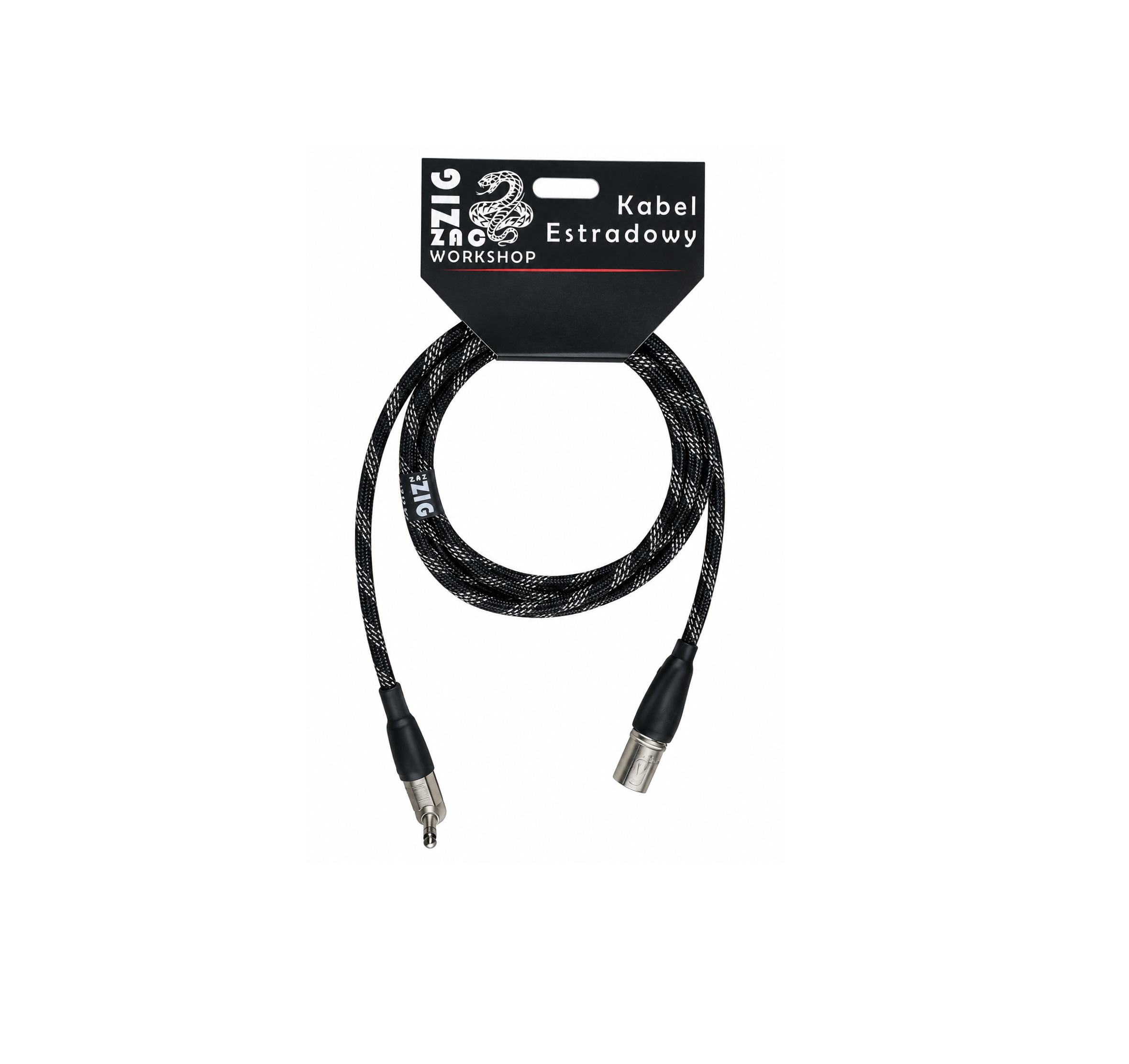 Kabel XLR – TRS kątowy w oplocie - do Behringer PM1